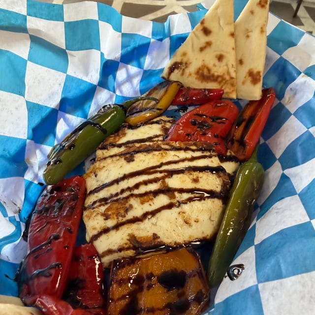 Halloumi Cheese & Peppers.